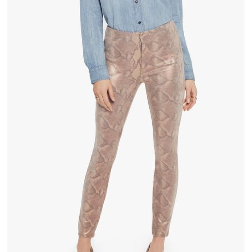 MOTHER - The Looker High Waist Snake Skinny Pants